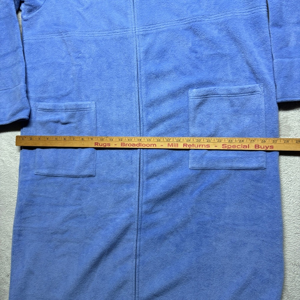 L.L. Bean Robe Housecoat Womens XL Winter Fleece Zip Front Larkspur Blue NEW - Picture 8 of 8